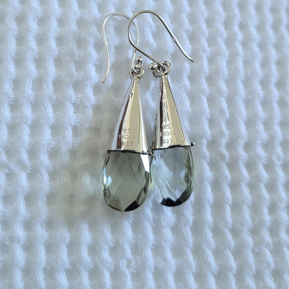 Shivam Green💚 Amethyst Teardrop💧Earrings - Picture 9 of 16